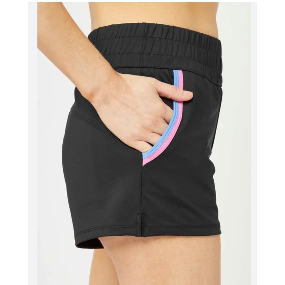 Lucky in Love Women Core Throw Back Short Black Womens Tennis Pink Blue Medium